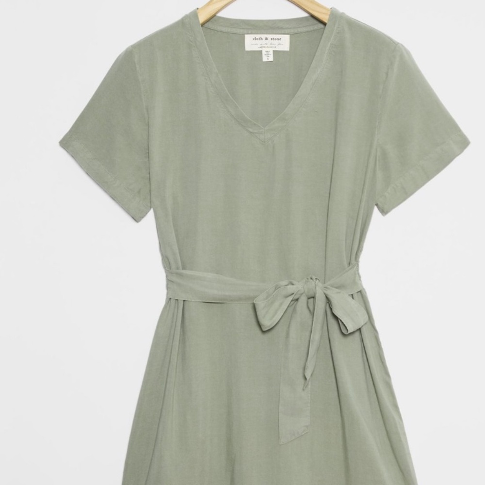 Cloth & Stone Liv Tie-Front Mini Dress